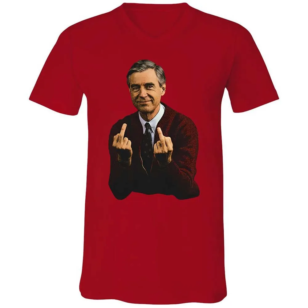 Unisex V-Neck T-Shirt - G3HW4X8U - Red - 5