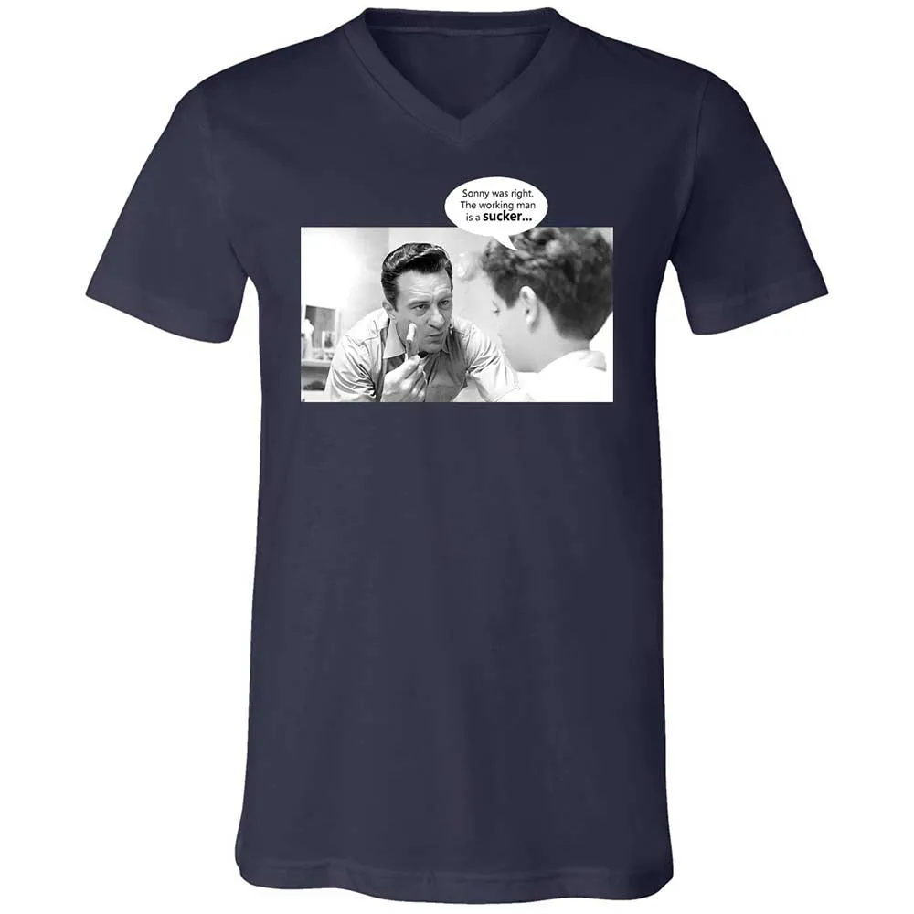 Unisex V-Neck T-Shirt - 1XFDQHCD - Navy - 2