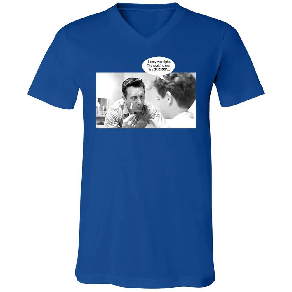Unisex V-Neck T-Shirt - 1XFDQHCD - True Royal - 4