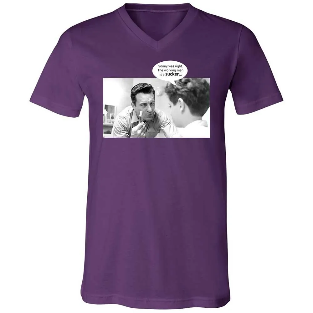 Unisex V-Neck T-Shirt - 1XFDQHCD - Team Purple - 10