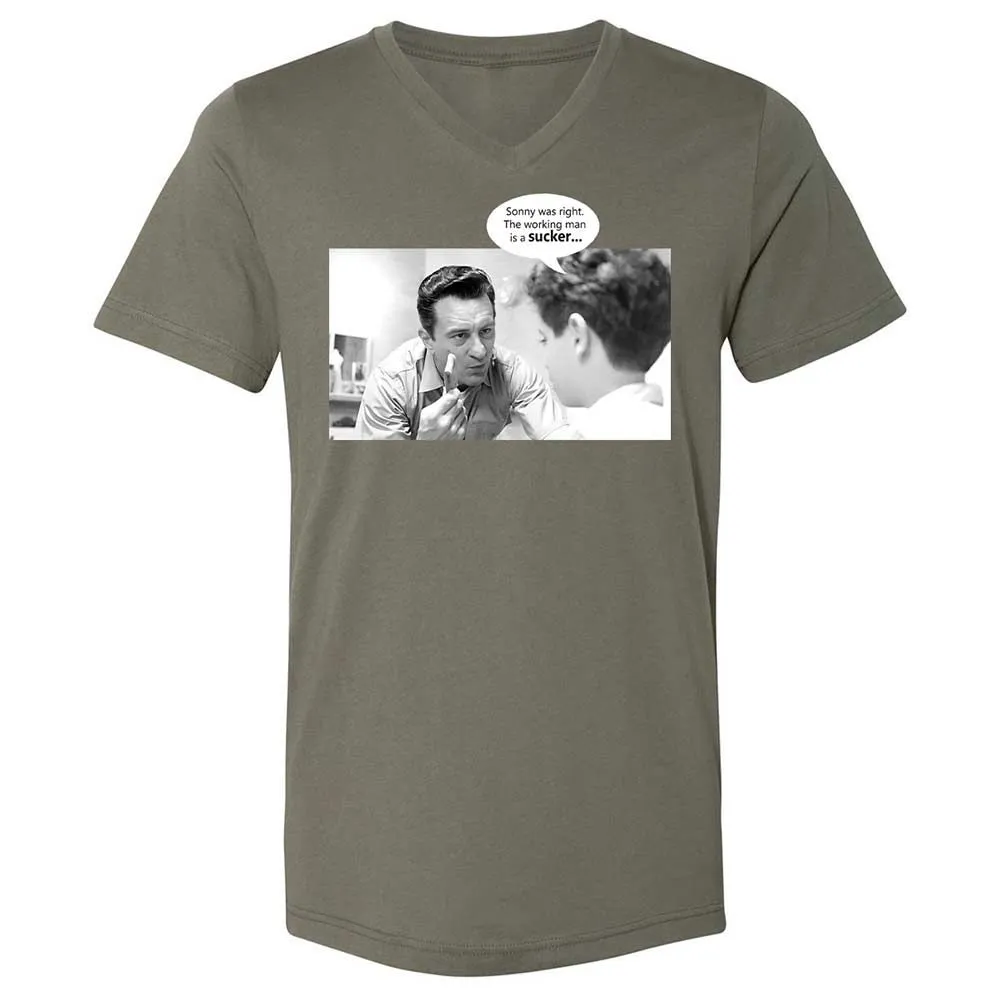 Unisex V-Neck T-Shirt - 1XFDQHCD - Military Green - 11