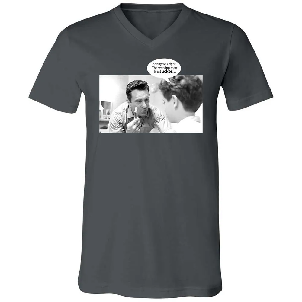 Unisex V-Neck T-Shirt - 1XFDQHCD - Asphalt - 13