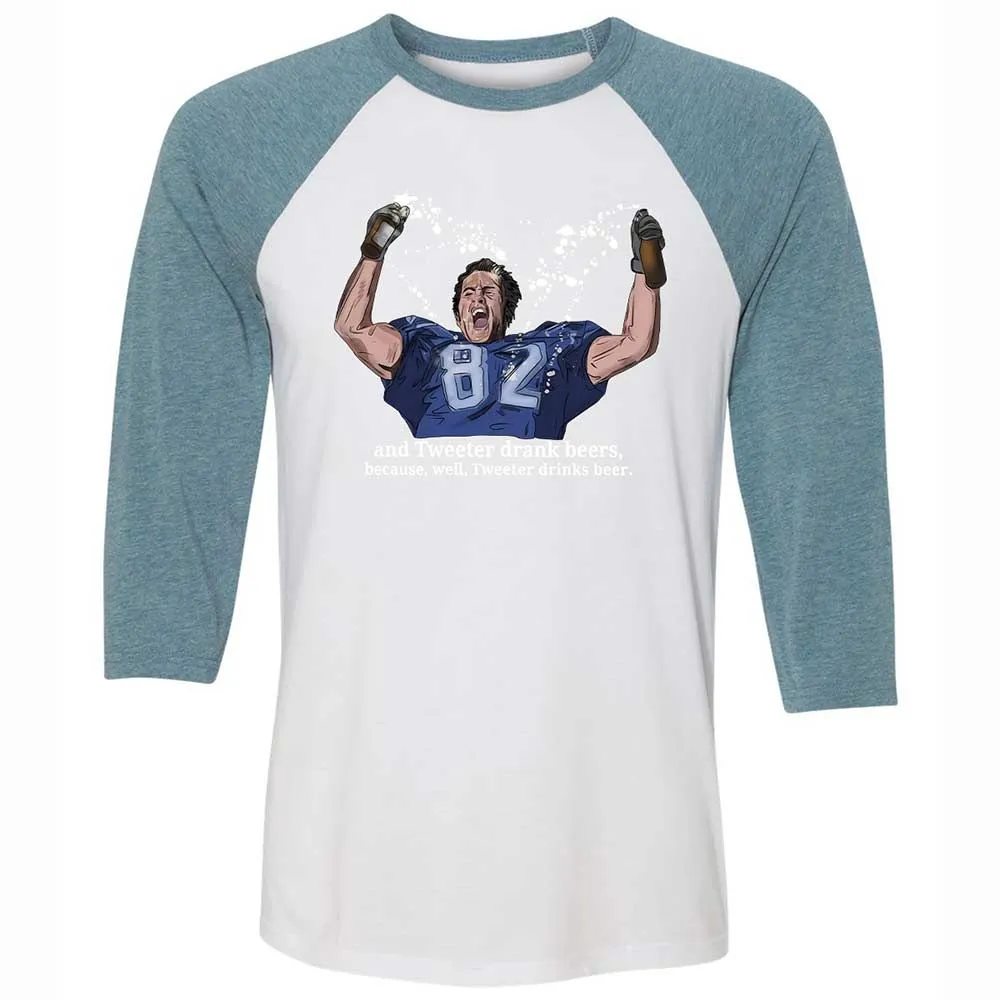 Unisex 3/4 Baseball Tee - 9LGMM1S7 - White/Denim - 3