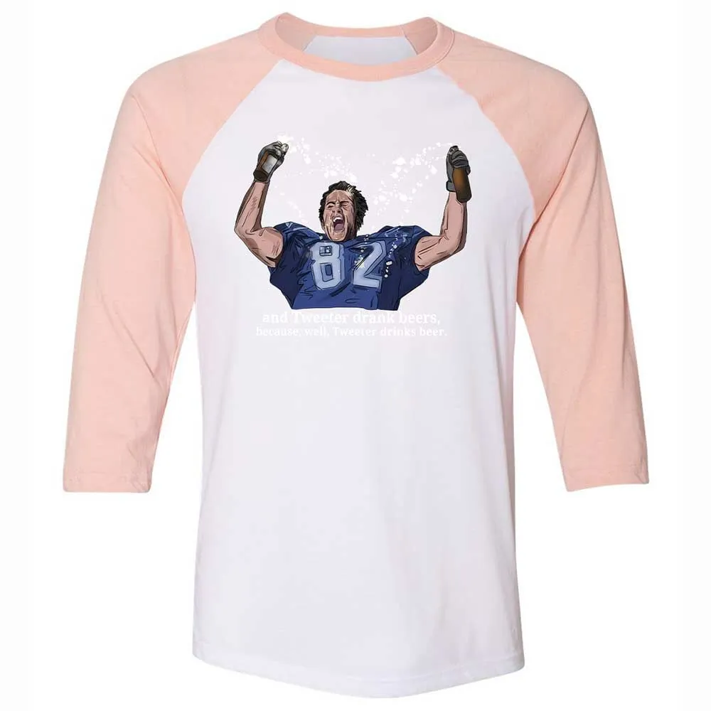 Unisex 3/4 Baseball Tee - 9LGMM1S7 - White/Heather Peach - 5