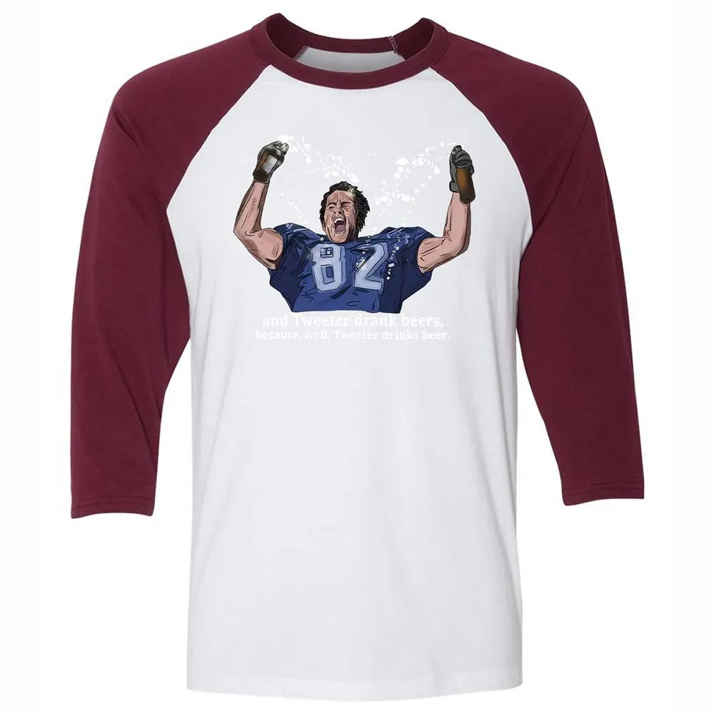 Unisex 3/4 Baseball Tee - 9LGMM1S7 - White/Maroon - 7