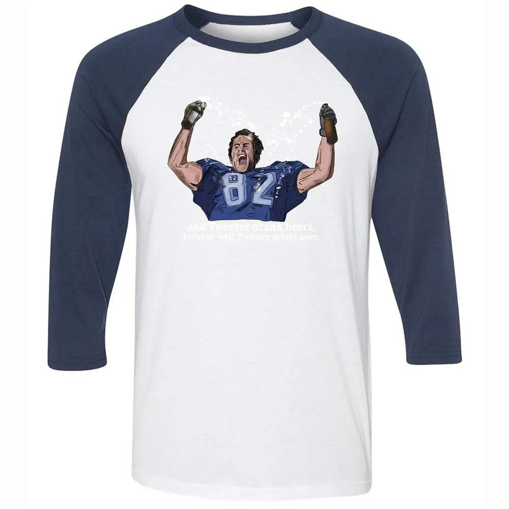 Unisex 3/4 Baseball Tee - 9LGMM1S7 - White/Navy - 8