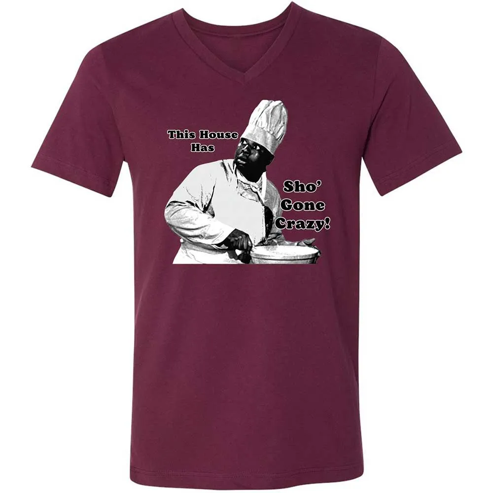 Unisex V-Neck T-Shirt - D2QFEQRA - Maroon - 14