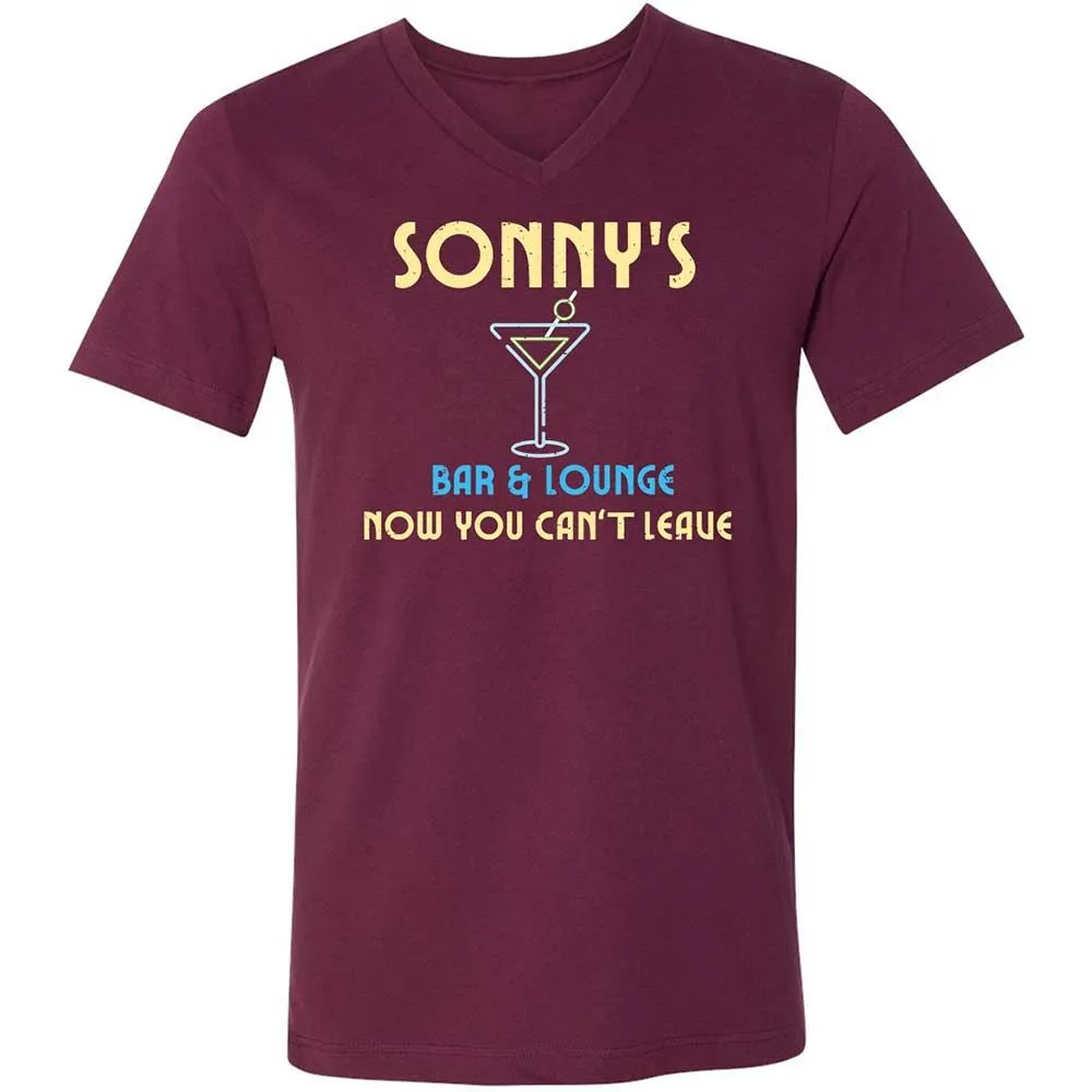 Unisex V-Neck T-Shirt - D1MRVXEQ - Maroon - 8