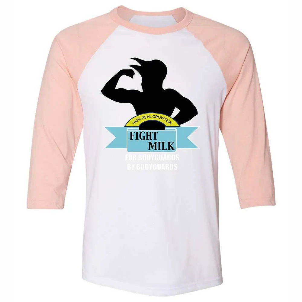 Unisex 3/4 Baseball Tee - BPUFR4Y1 - White/Heather Peach - 5