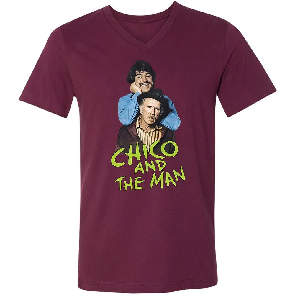 Unisex V-Neck T-Shirt - B6WH5REJ - Maroon - 14