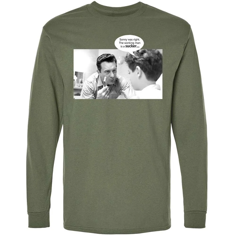 Long Sleeve T-Shirt - YGGLE5KP - Military Green - 9