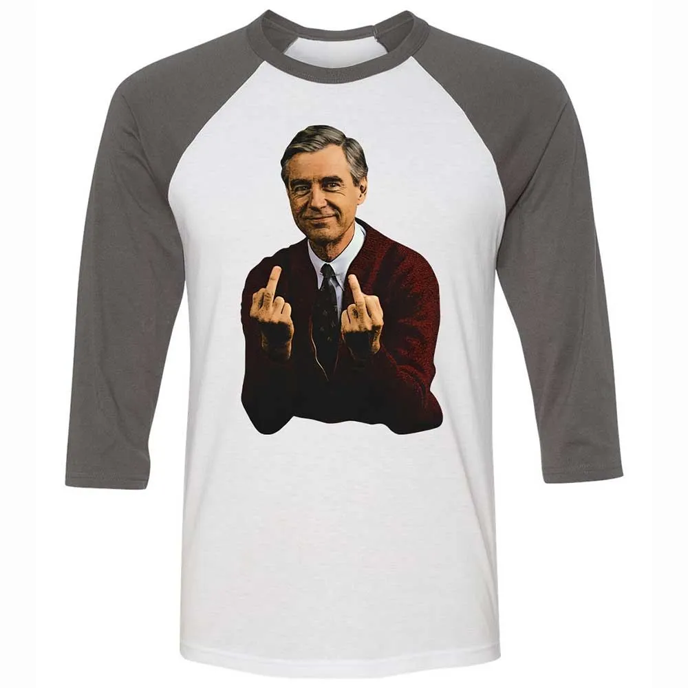Unisex 3/4 Baseball Tee - ETKE67LB - White/Asphalt - 2
