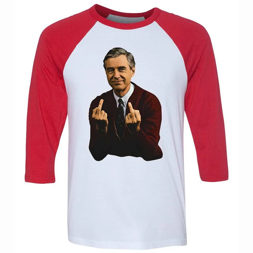 Unisex 3/4 Baseball Tee - ETKE67LB - White/Red - 9