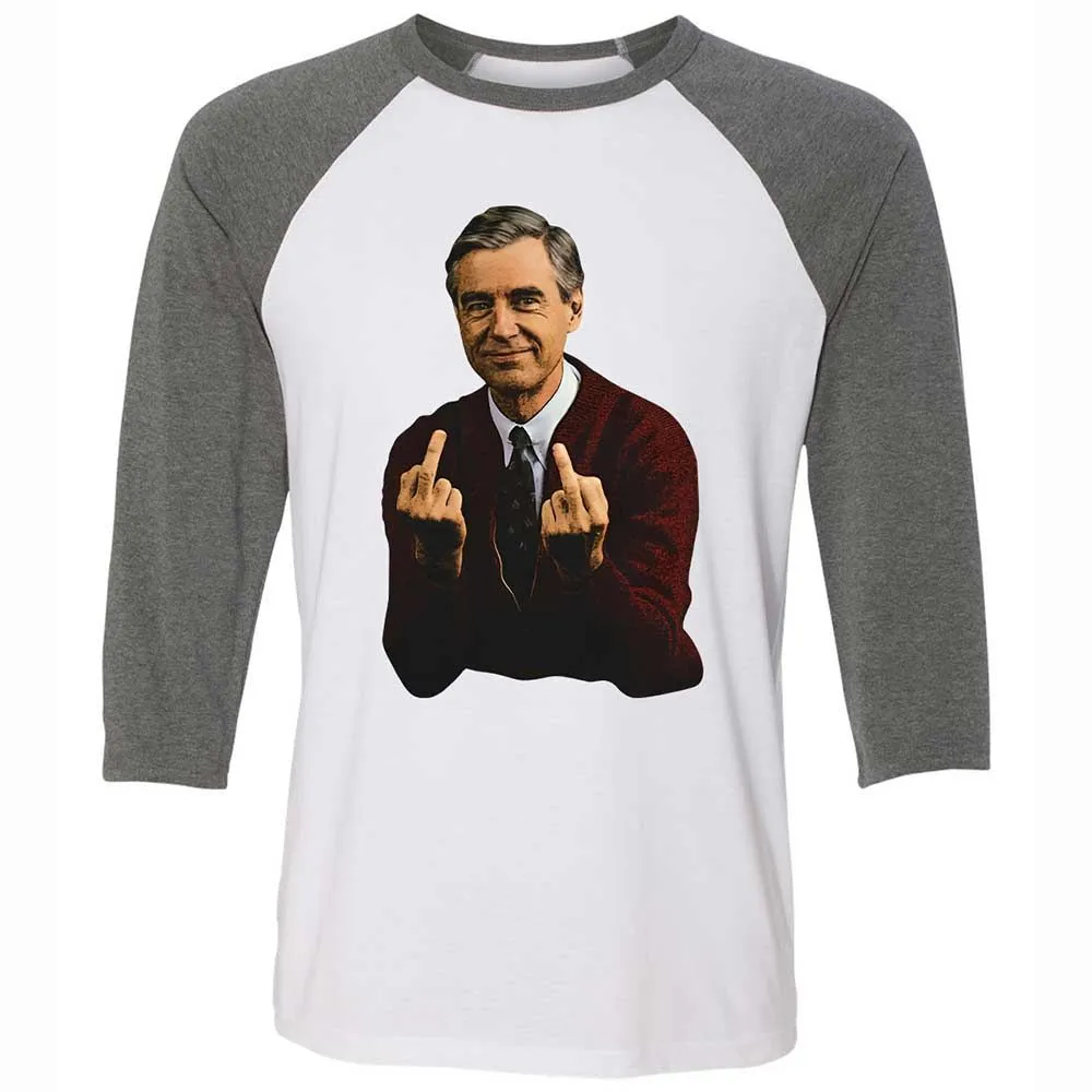 Unisex 3/4 Baseball Tee - ETKE67LB - White/Deep Heather - 11