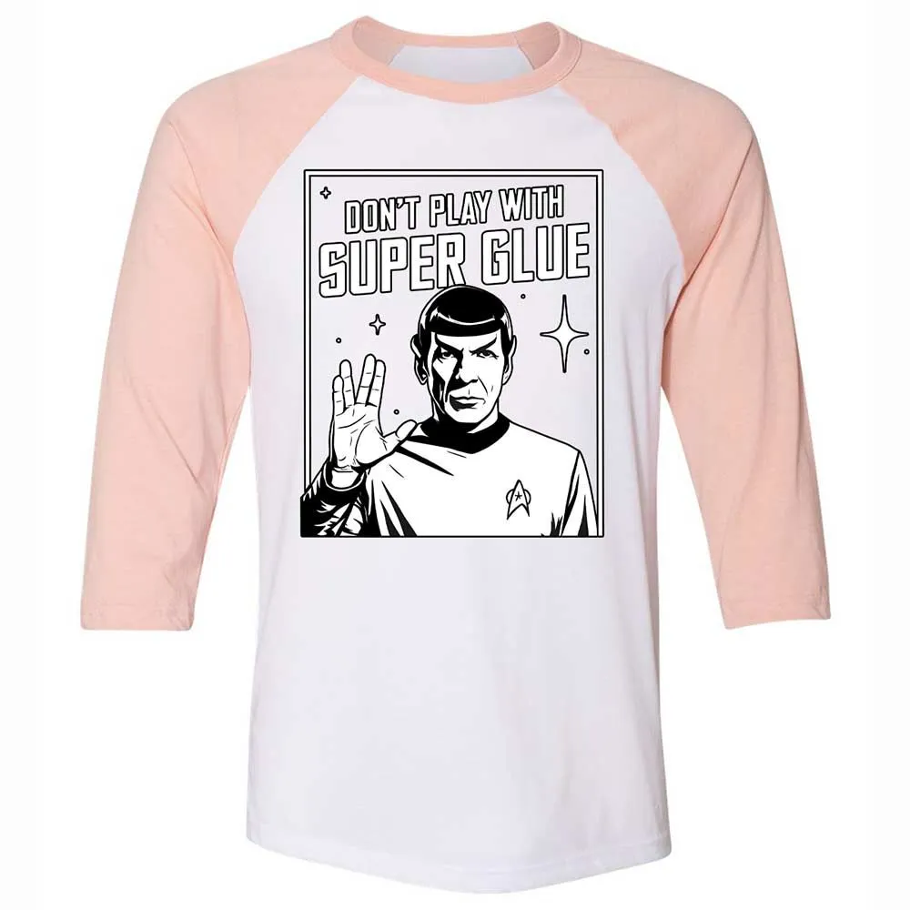 Unisex 3/4 Baseball Tee - BQHC8QQZ - White/Heather Peach - 5