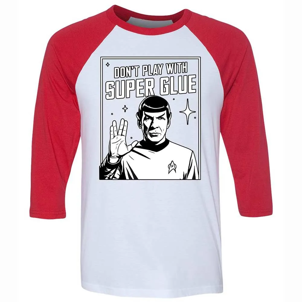 Unisex 3/4 Baseball Tee - BQHC8QQZ - White/Red - 9