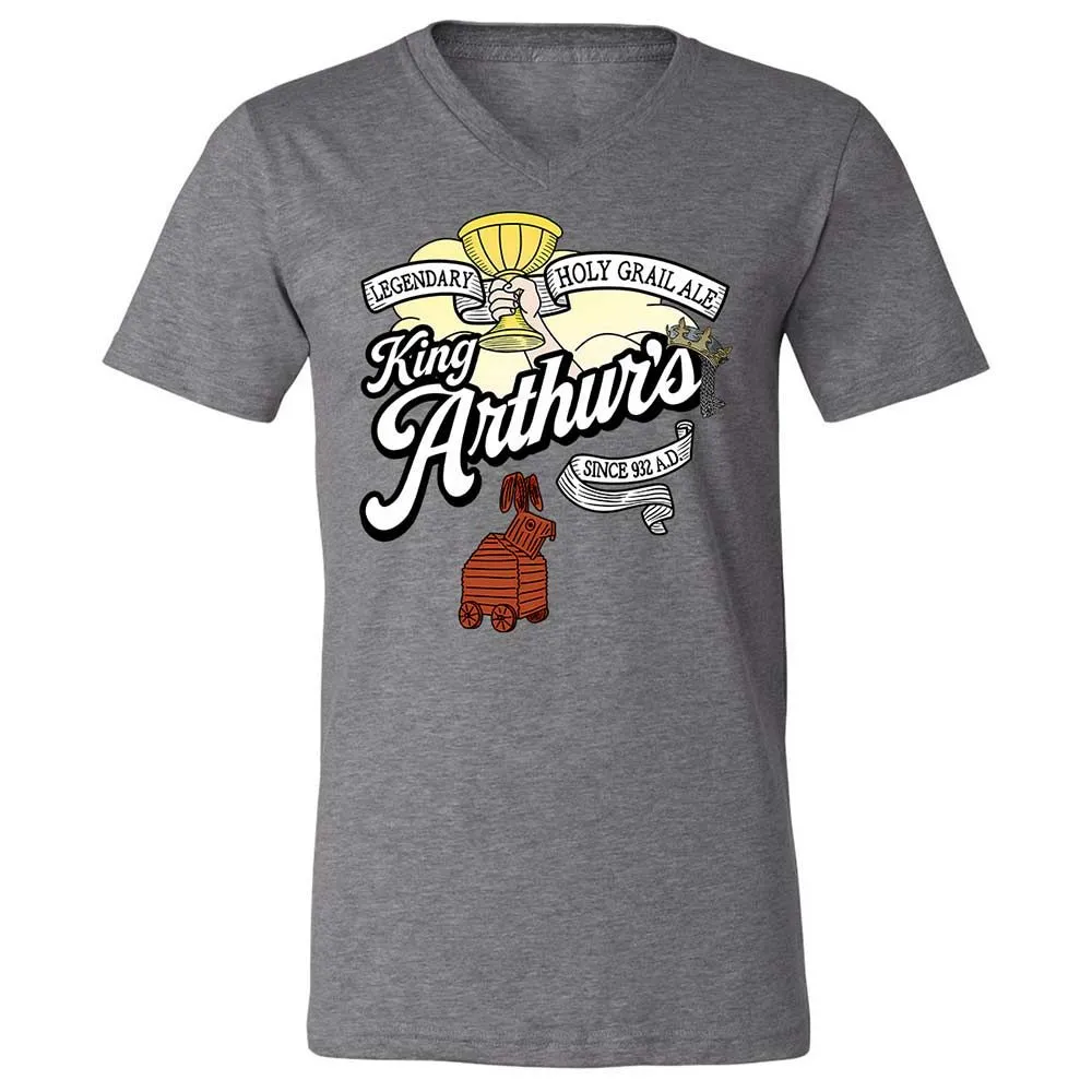Unisex V-Neck T-Shirt - L9RJ9SG1 - Deep Heather - 9