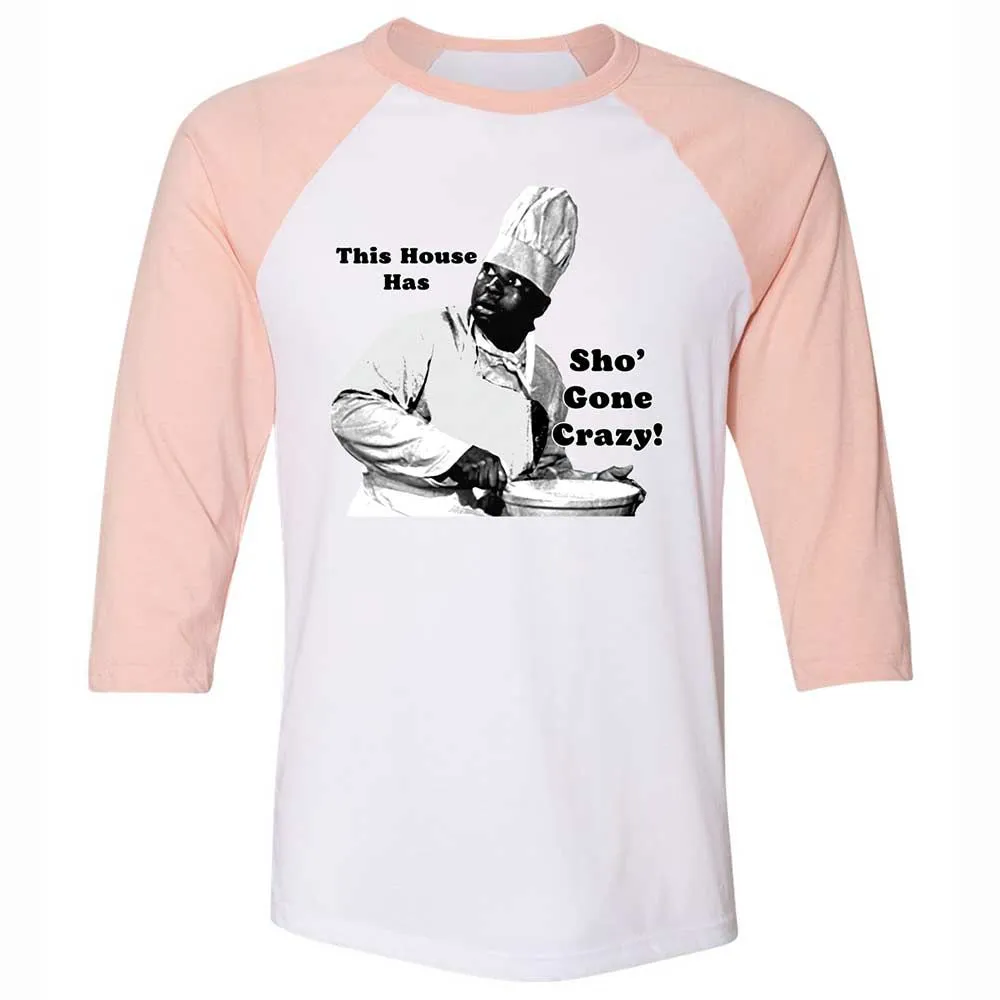 Unisex 3/4 Baseball Tee - W4GHLUBT - White/Heather Peach - 5