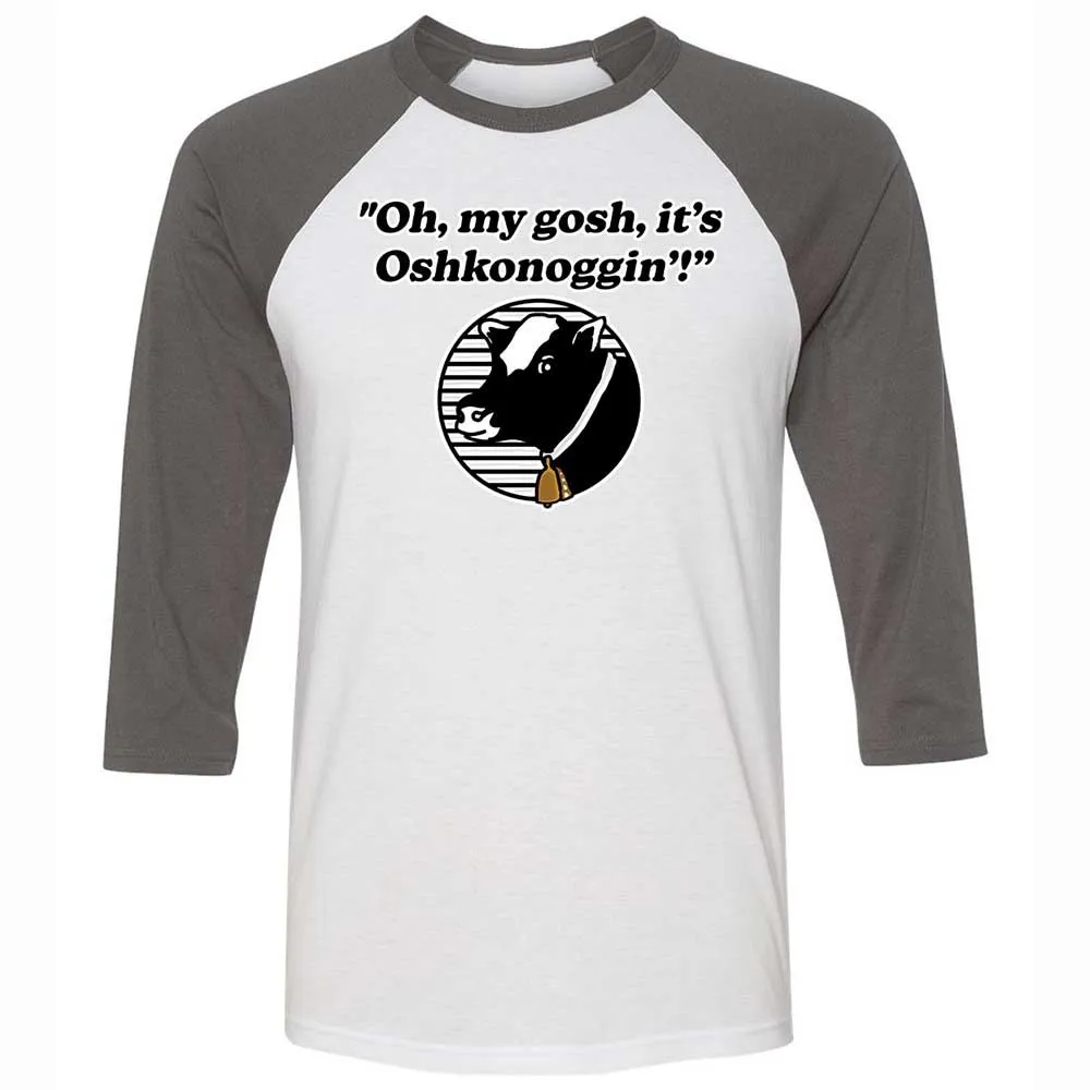 Unisex 3/4 Baseball Tee - PN9DQE4U - White/Asphalt - 2