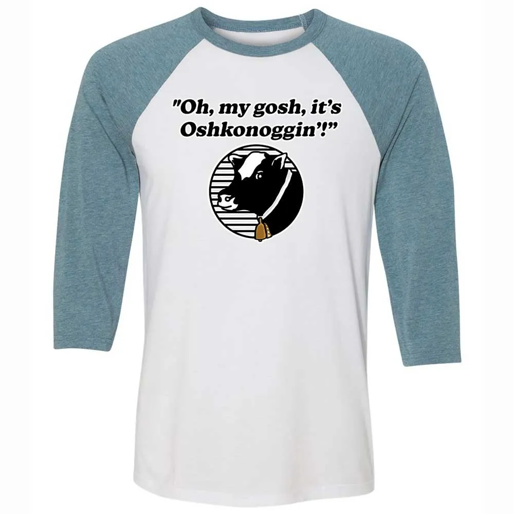 Unisex 3/4 Baseball Tee - PN9DQE4U - White/Denim - 3