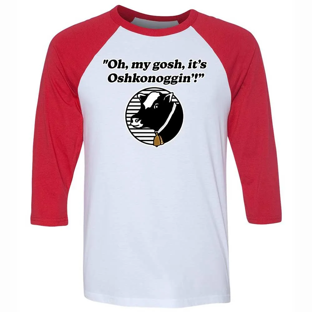 Unisex 3/4 Baseball Tee - PN9DQE4U - White/Red - 9