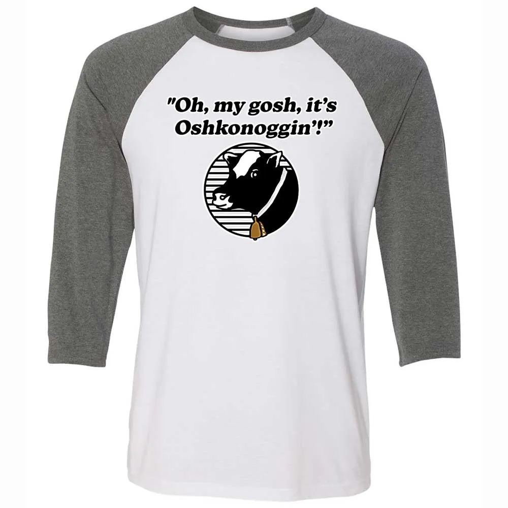 Unisex 3/4 Baseball Tee - PN9DQE4U - White/Deep Heather - 11