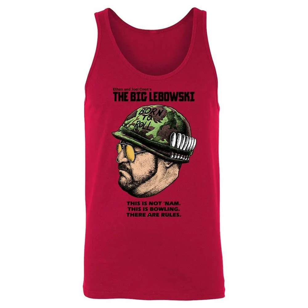 Unisex Jersey Tank - White - Red - 3