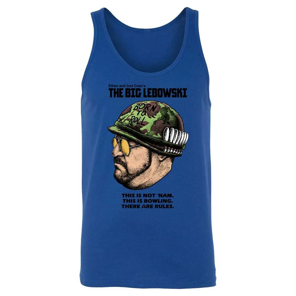 Unisex Jersey Tank - White - True Royal - 4