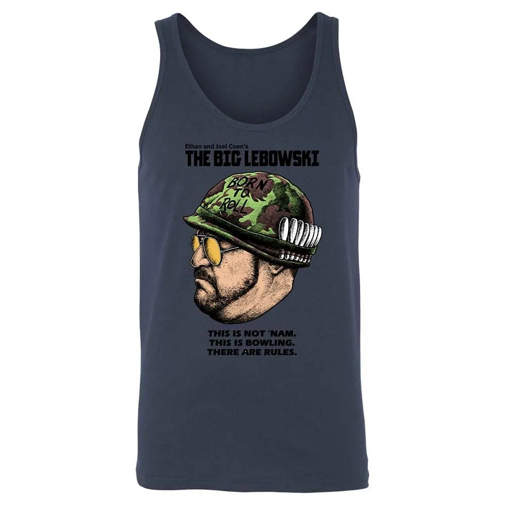 Unisex Jersey Tank - White - Navy - 8