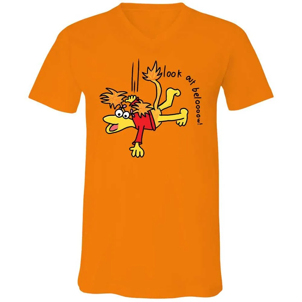 Unisex V-Neck T-Shirt - AL9FUKSR - Orange - 7