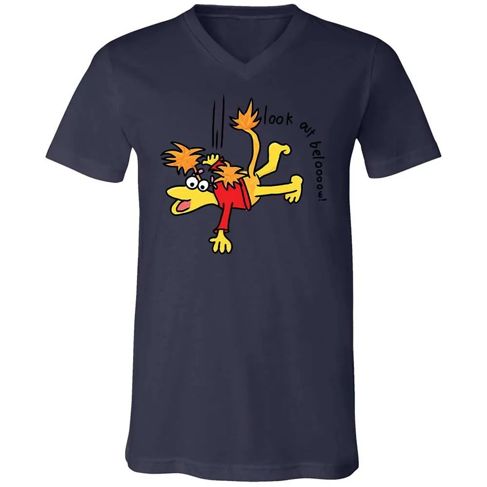 Unisex V-Neck T-Shirt - AL9FUKSR - Navy - 12