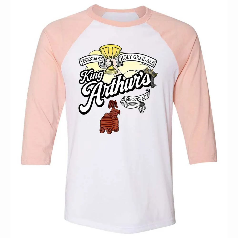 Unisex 3/4 Baseball Tee - QUXLPQDA - White/Heather Peach - 5