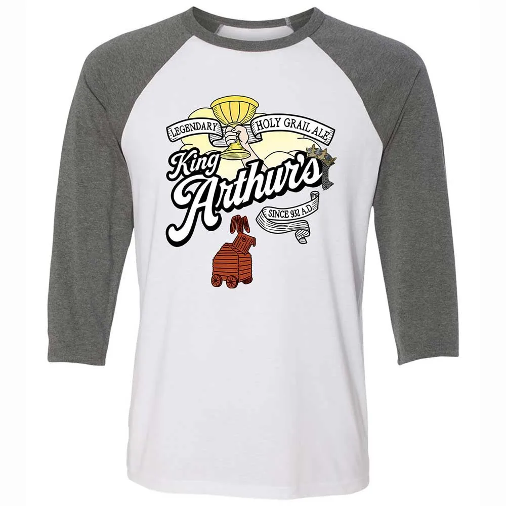 Unisex 3/4 Baseball Tee - QUXLPQDA - White/Deep Heather - 11