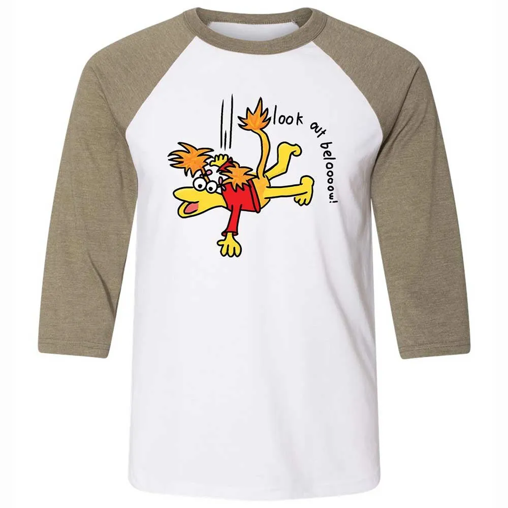 Unisex 3/4 Baseball Tee - 9ZEVYUH8 - White/Heather Olive - 4
