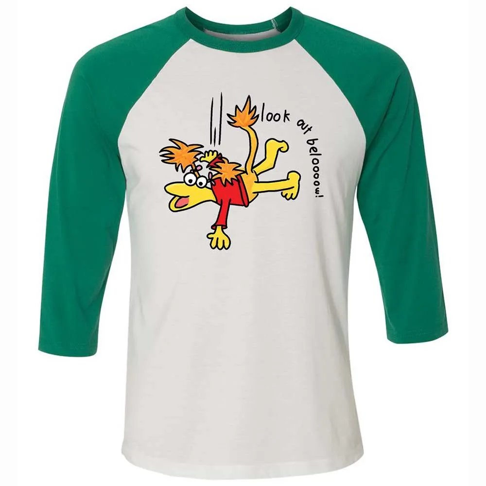Unisex 3/4 Baseball Tee - 9ZEVYUH8 - White/Kelly - 6