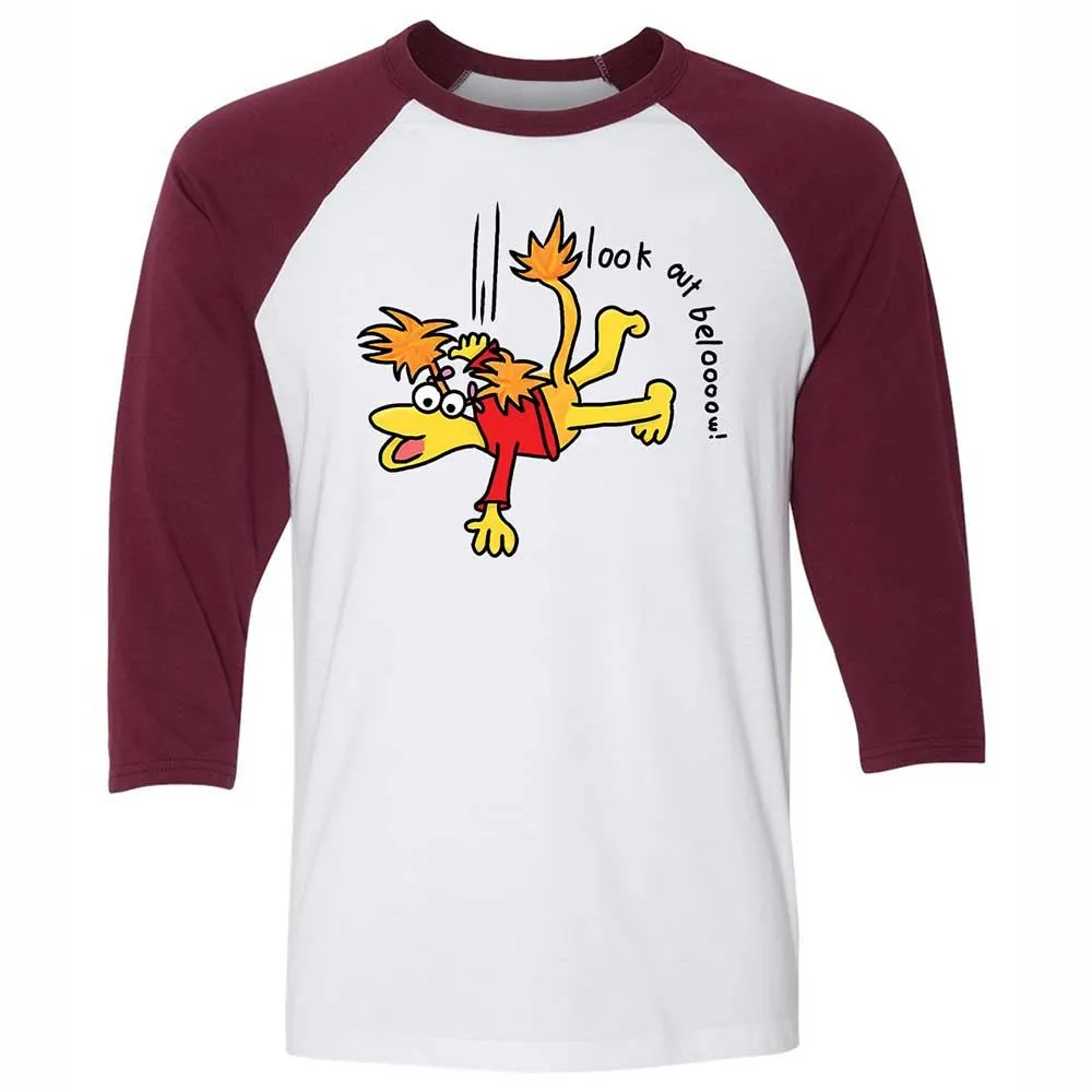 Unisex 3/4 Baseball Tee - 9ZEVYUH8 - White/Maroon - 7