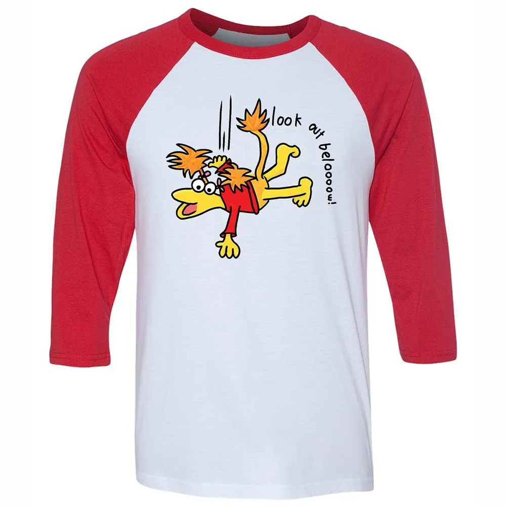 Unisex 3/4 Baseball Tee - 9ZEVYUH8 - White/Red - 9