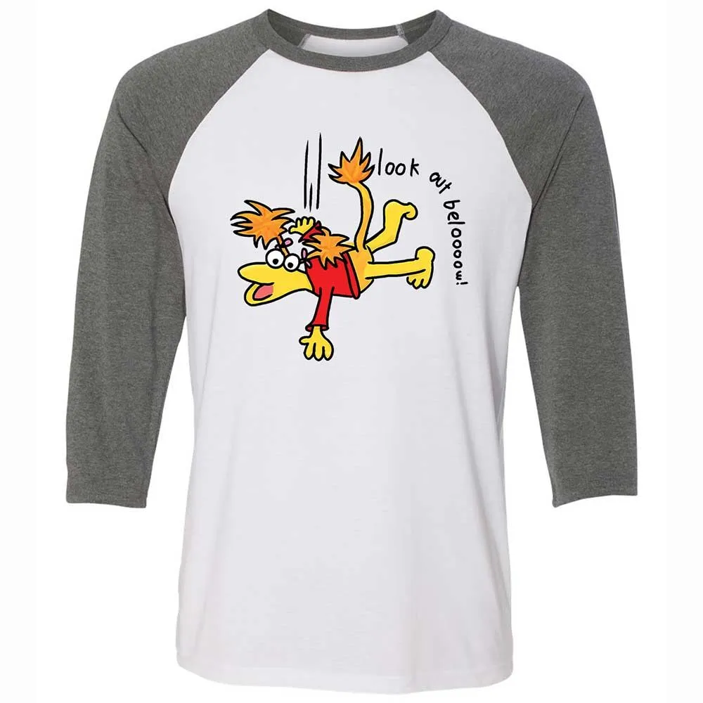 Unisex 3/4 Baseball Tee - 9ZEVYUH8 - White/Deep Heather - 11