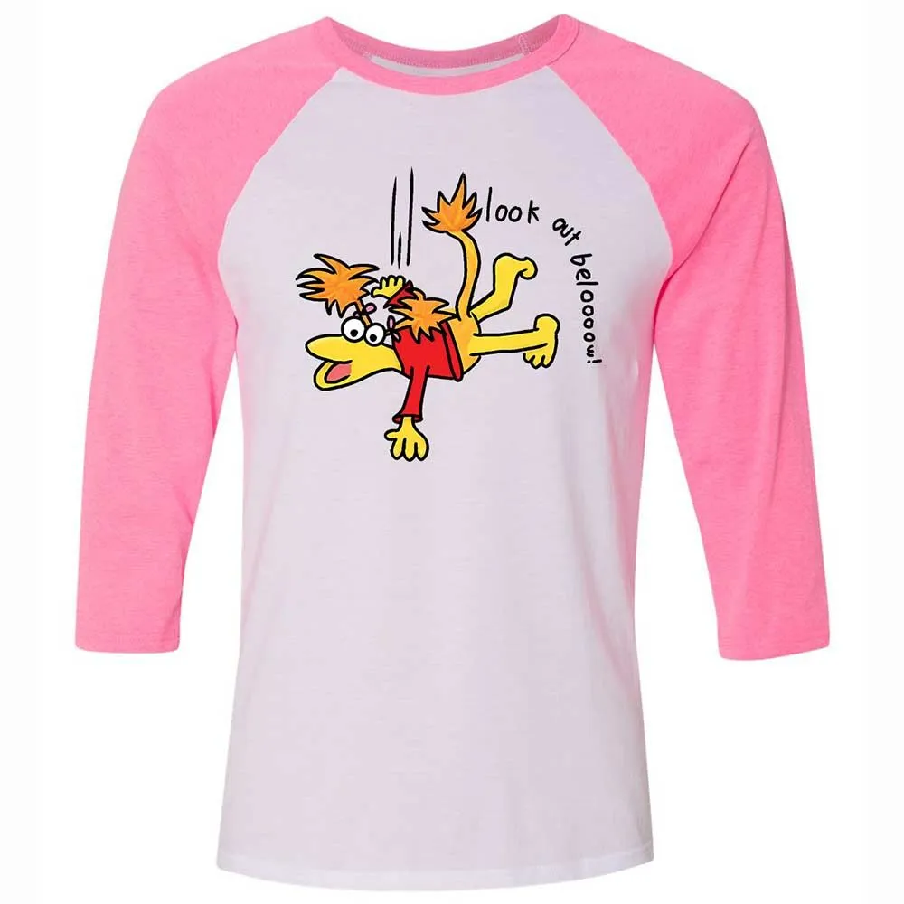 Unisex 3/4 Baseball Tee - 9ZEVYUH8 - White/Neon Pink - 12