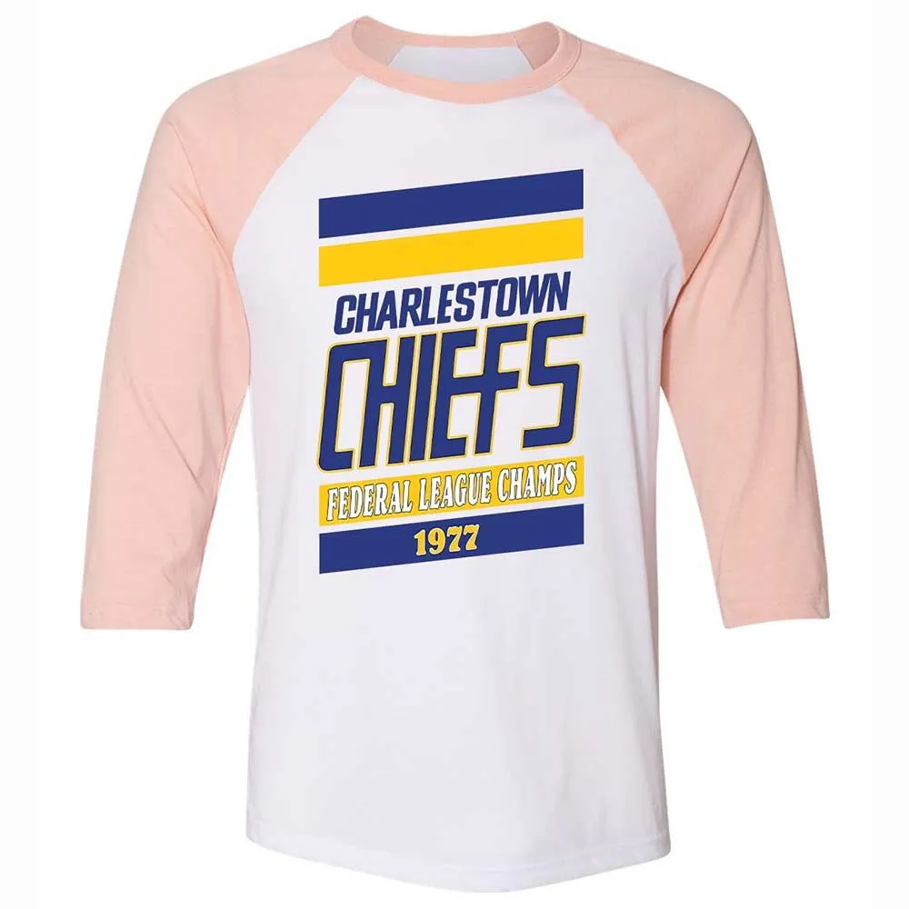 Unisex 3/4 Baseball Tee - JUFTQESK - White/Heather Peach - 5