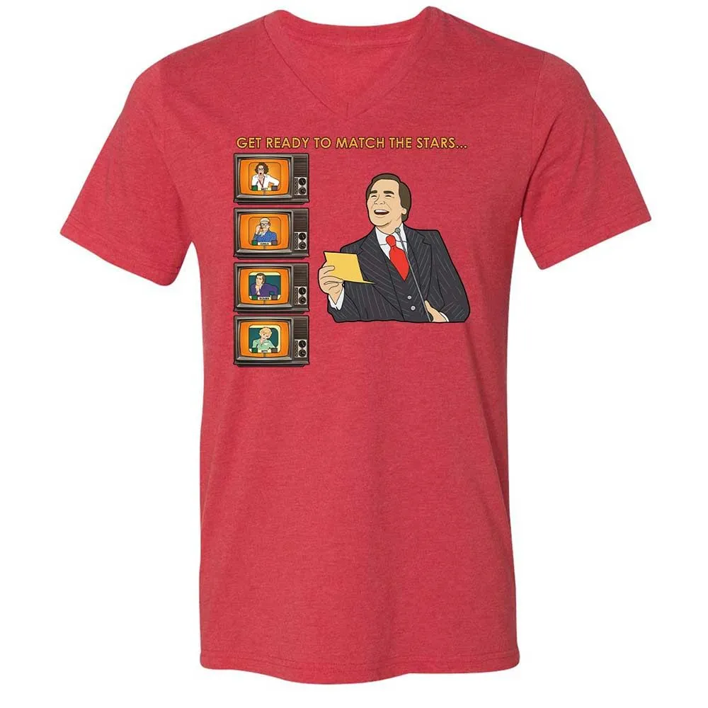 Unisex V-Neck T-Shirt - 2JUL9VCJ - Heather Red - 7