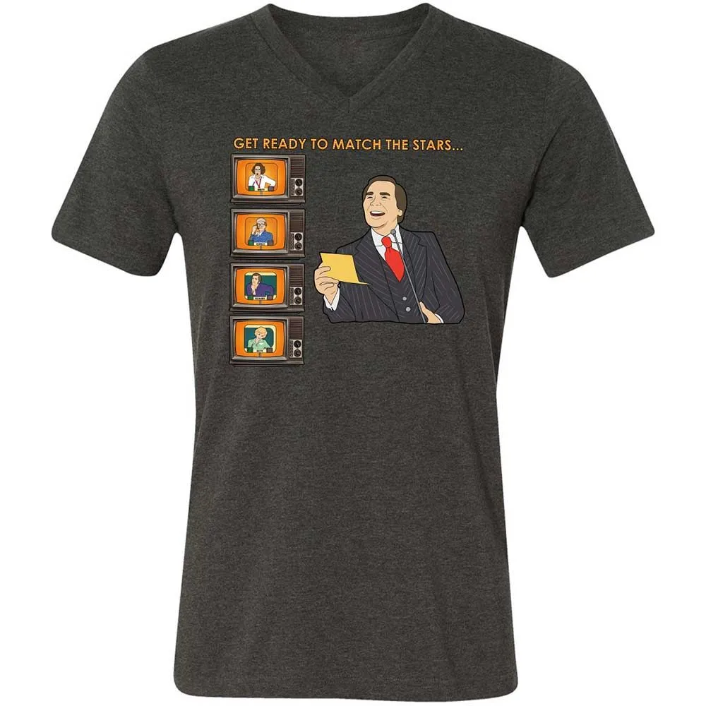 Unisex V-Neck T-Shirt - 2JUL9VCJ - Dark Grey Heather - 9