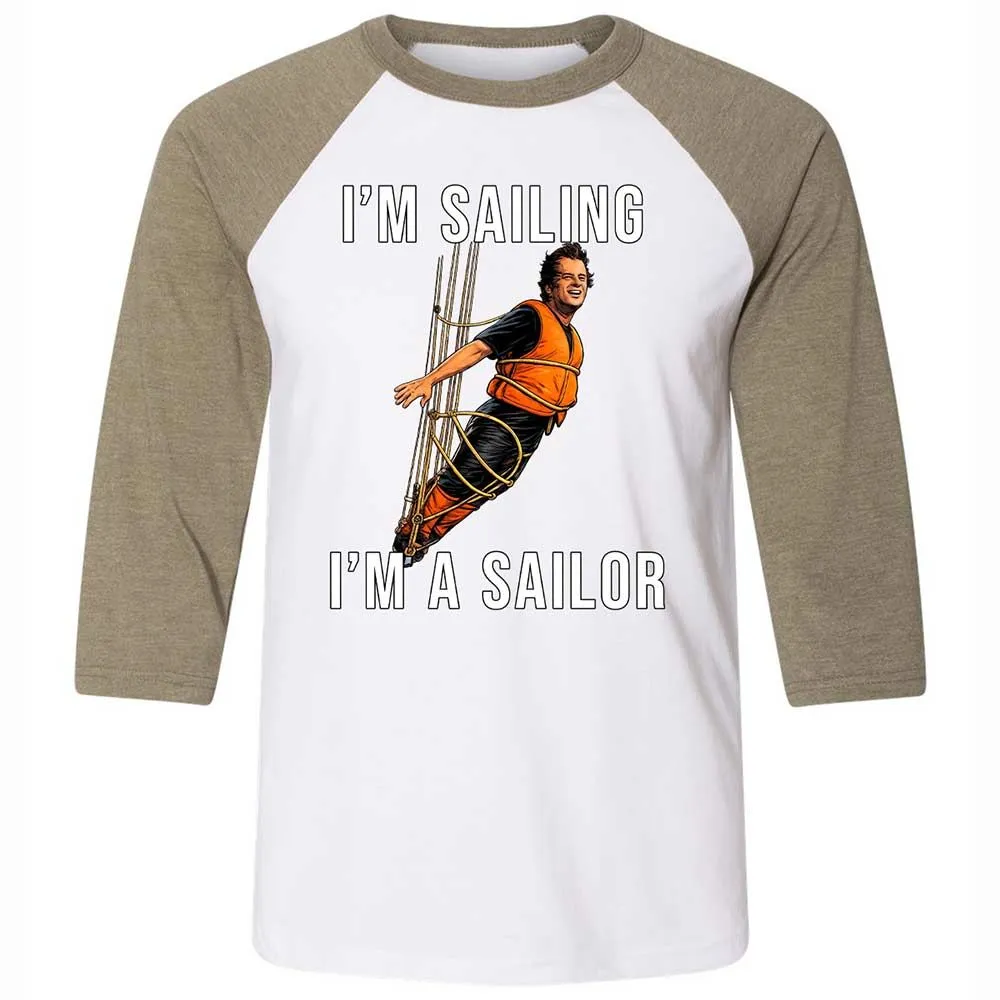 Unisex 3/4 Baseball Tee - YJVESPD2 - White/Heather Olive - 4