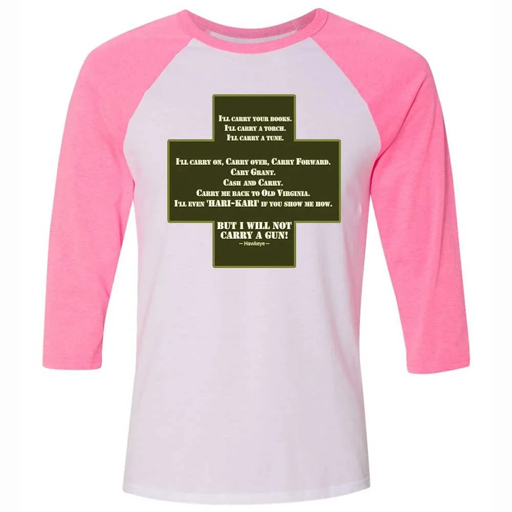 I Will Not Carry a Gun - White/Neon Pink - 12