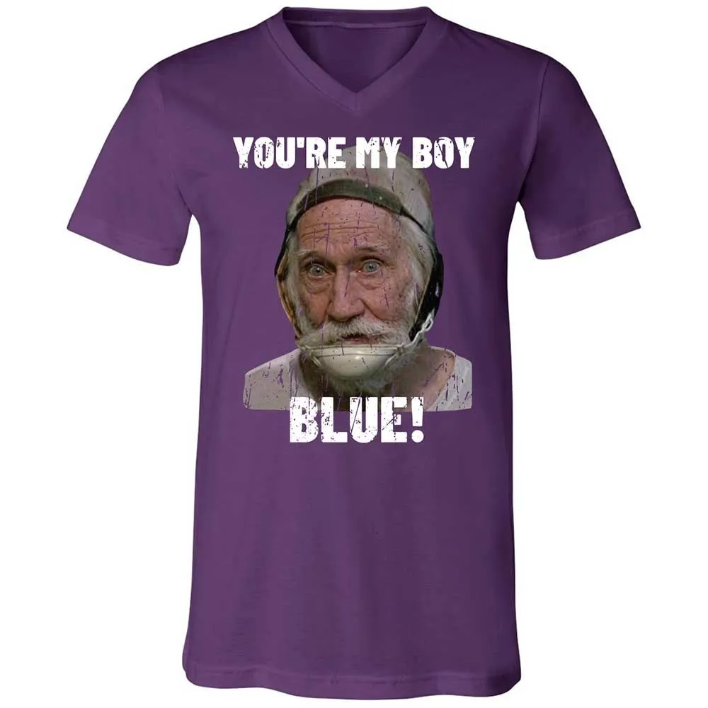 Unisex V-Neck T-Shirt - HZZF7MGV - Team Purple - 10