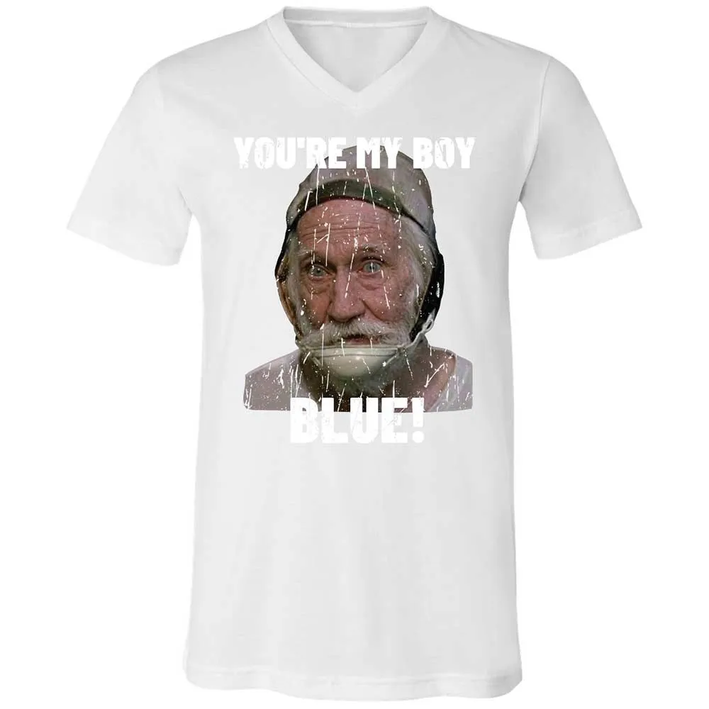 Unisex V-Neck T-Shirt - HZZF7MGV - White - 16