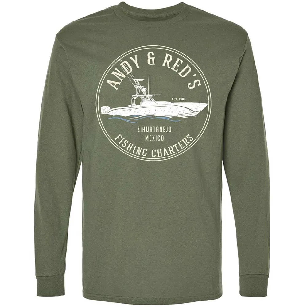 Long Sleeve T-Shirt - E1HF4GDP - Military Green - 9