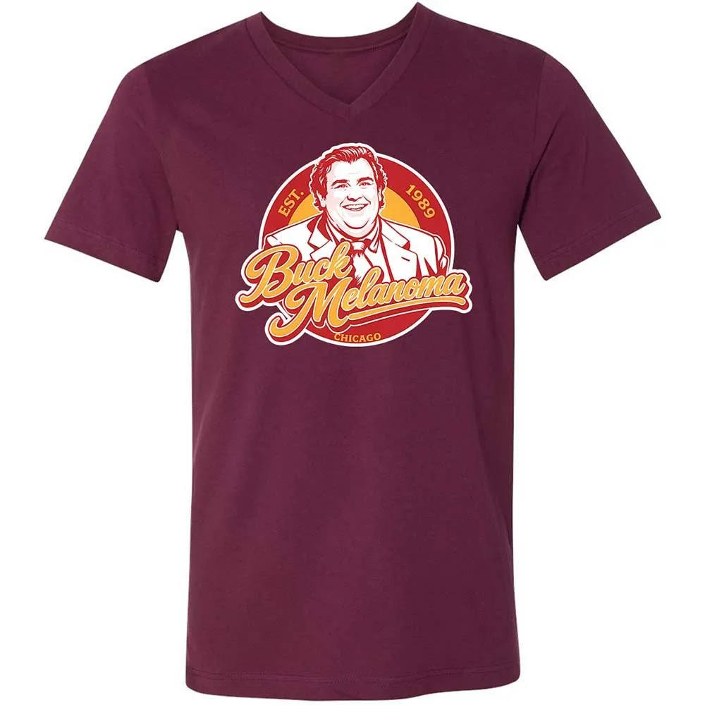 Unisex V-Neck T-Shirt - HPW8ZTEC - Maroon - 14