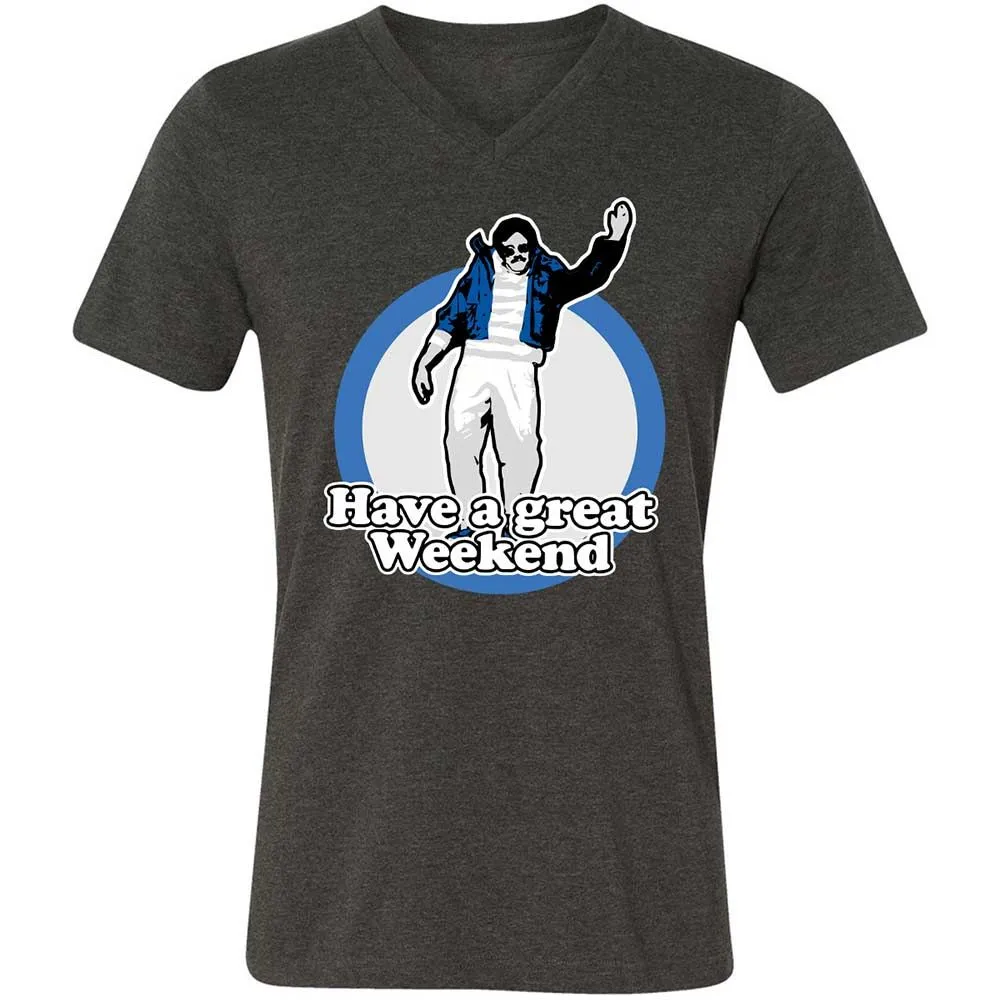 Unisex V-Neck T-Shirt - 2J579DL6 - Dark Grey Heather - 9