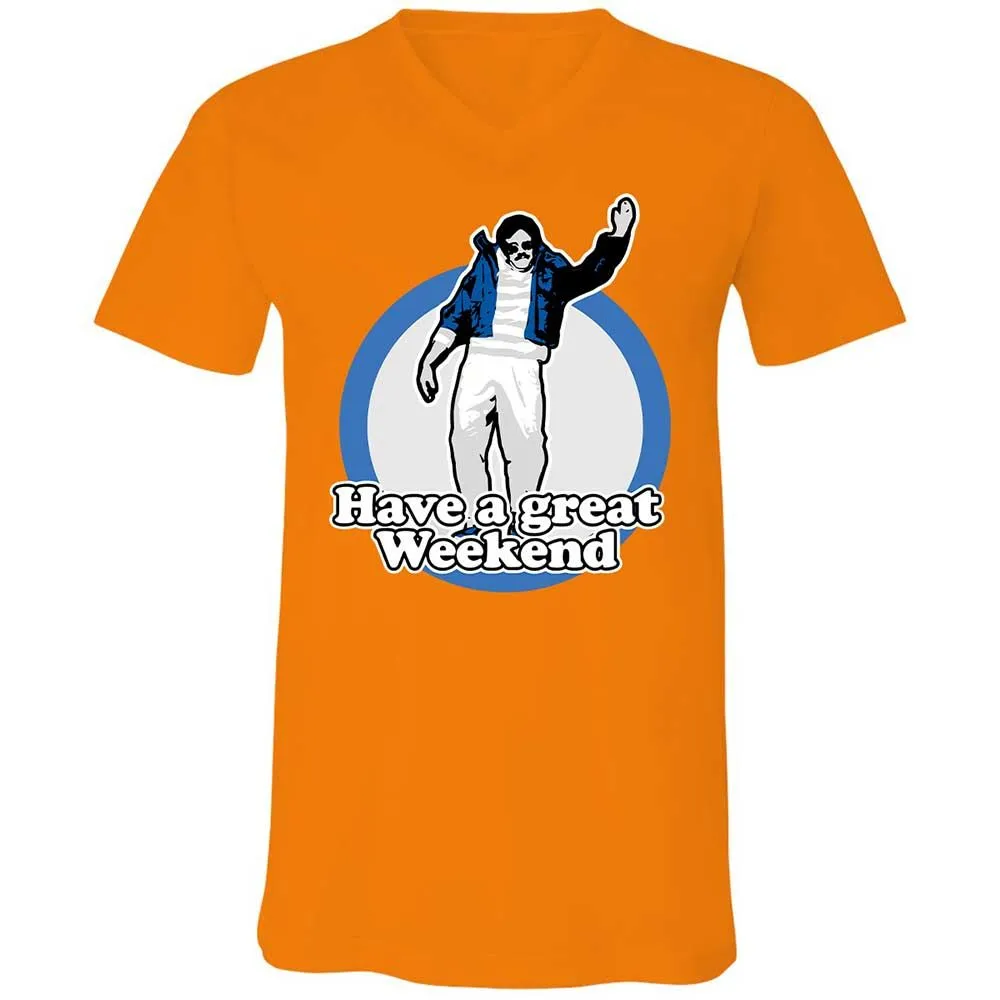 Unisex V-Neck T-Shirt - 2J579DL6 - Orange - 12